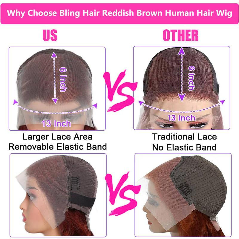 Ginger Orange Body Wave HD Transparent Lace Front Wig - 180% Density Human Hair, Colored Wig