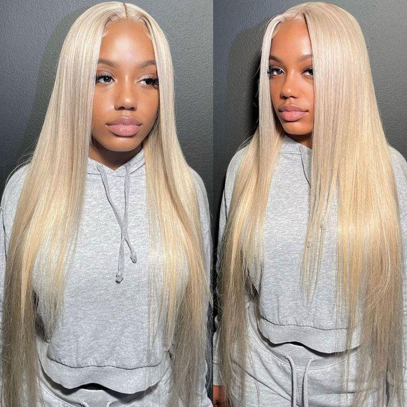 613 Blonde Body Wave and Straight 13X6 HD Transparent Lace Front Wig - 180% Density Human Hair, Colored Hair