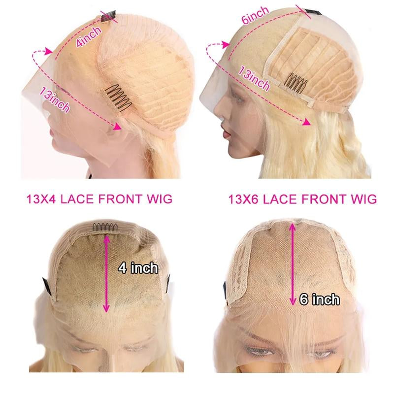 613 Straight 13x6 HD Transparent Lace Front Wig - 180% Density Human Hair, Colored Wig