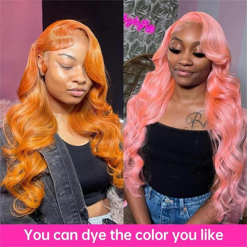 613 Blonde Body Wave and Straight 13X6 HD Transparent Lace Front Wig - 180% Density Human Hair, Colored Hair