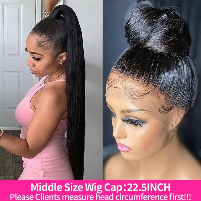 Black Straight & Body Wave 360 HD Transparent Full Lace Wig - 180% Density Human Hair
