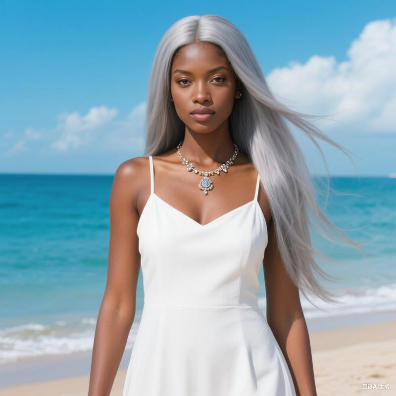 Silver Grey Straight 13x6 HD Transparent Lace Front Wig - 180% Density Human Hair, Colored Wig