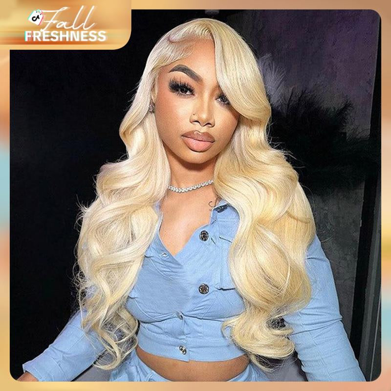 613 Blonde Body Wave and Straight 13X6 HD Transparent Lace Front Wig - 180% Density Human Hair, Colored Hair