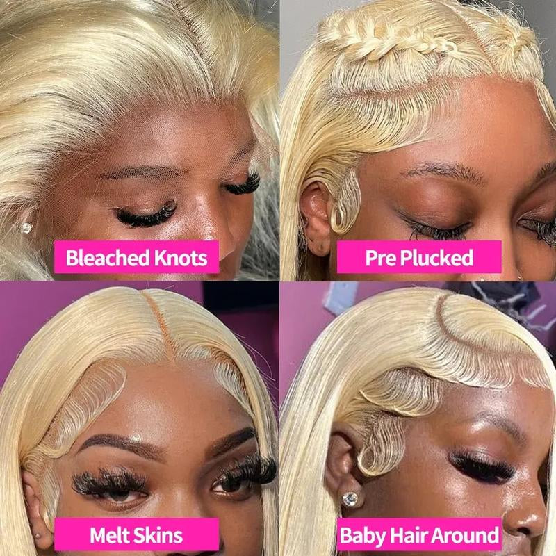 613 Straight 13x6 HD Transparent Lace Front Wig - 180% Density Human Hair, Colored Wig