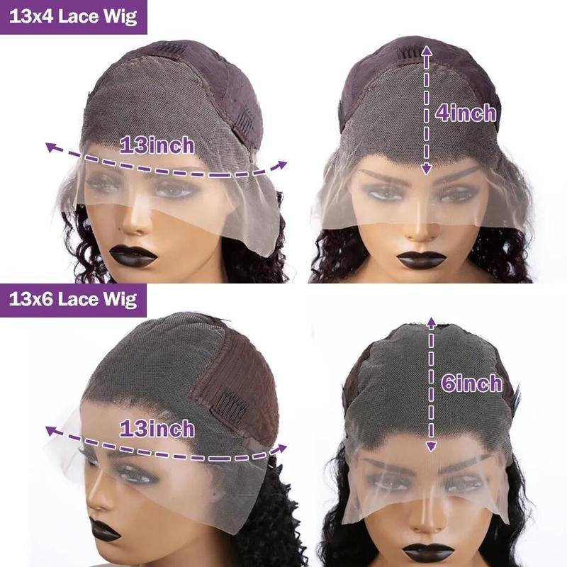 Black Body Wave 13x6 HD Transparent Lace Front Wig - 180% Density Human Hair