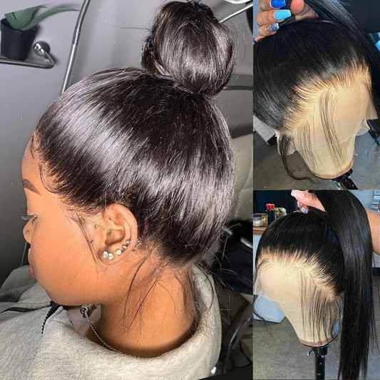 Black Straight & Body Wave 360 HD Transparent Full Lace Wig - 180% Density Human Hair